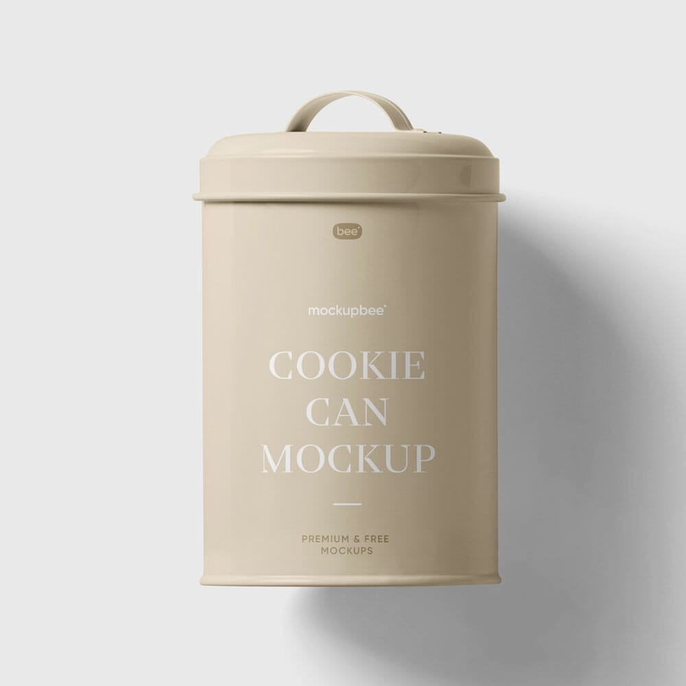 Free Cookie Can Mockup