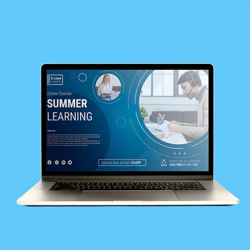 Free Desktop Banner Ad Mockup PSD Template