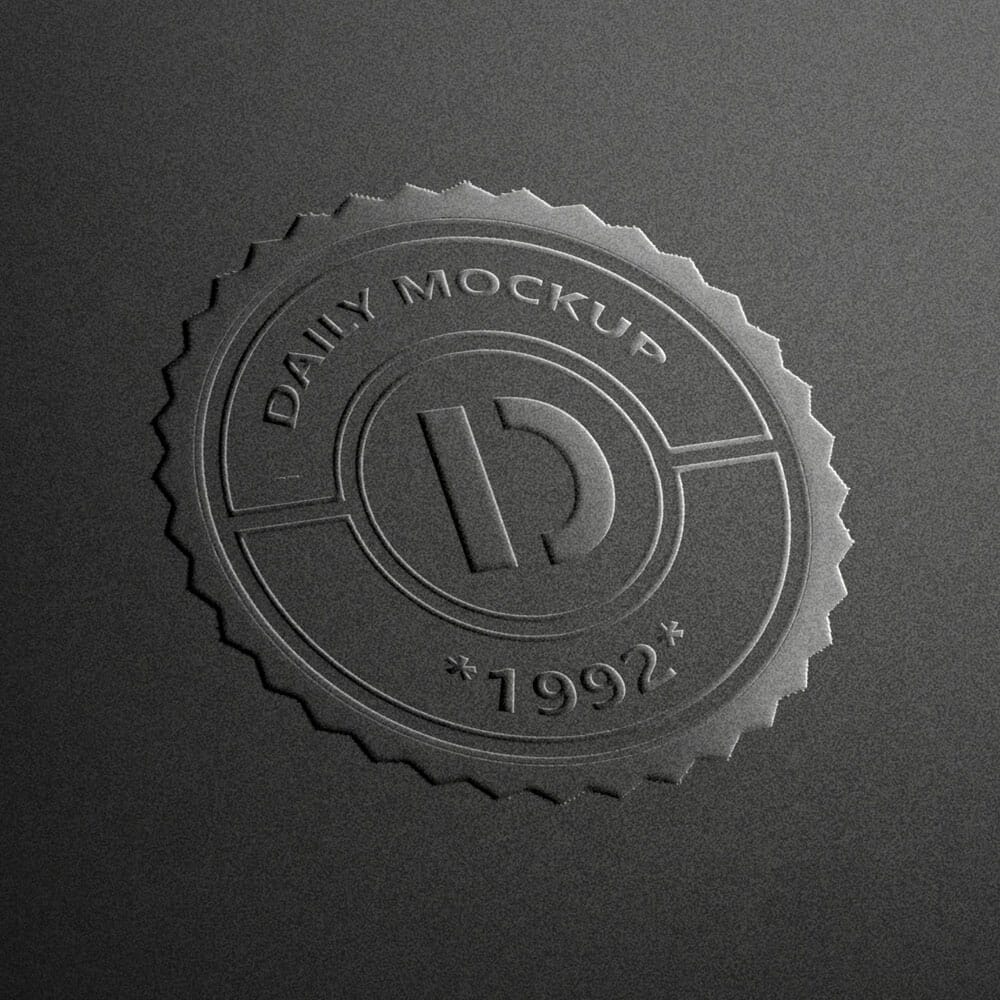 Free Emboss Logo Mockup