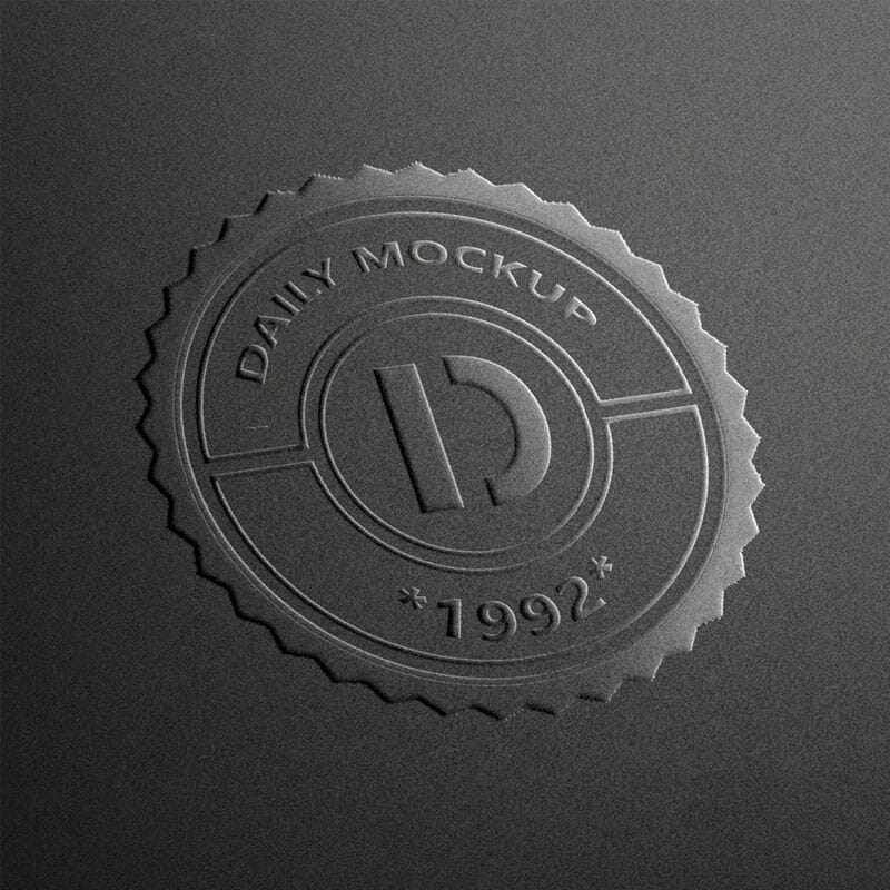 Free Emboss Logo Mockup