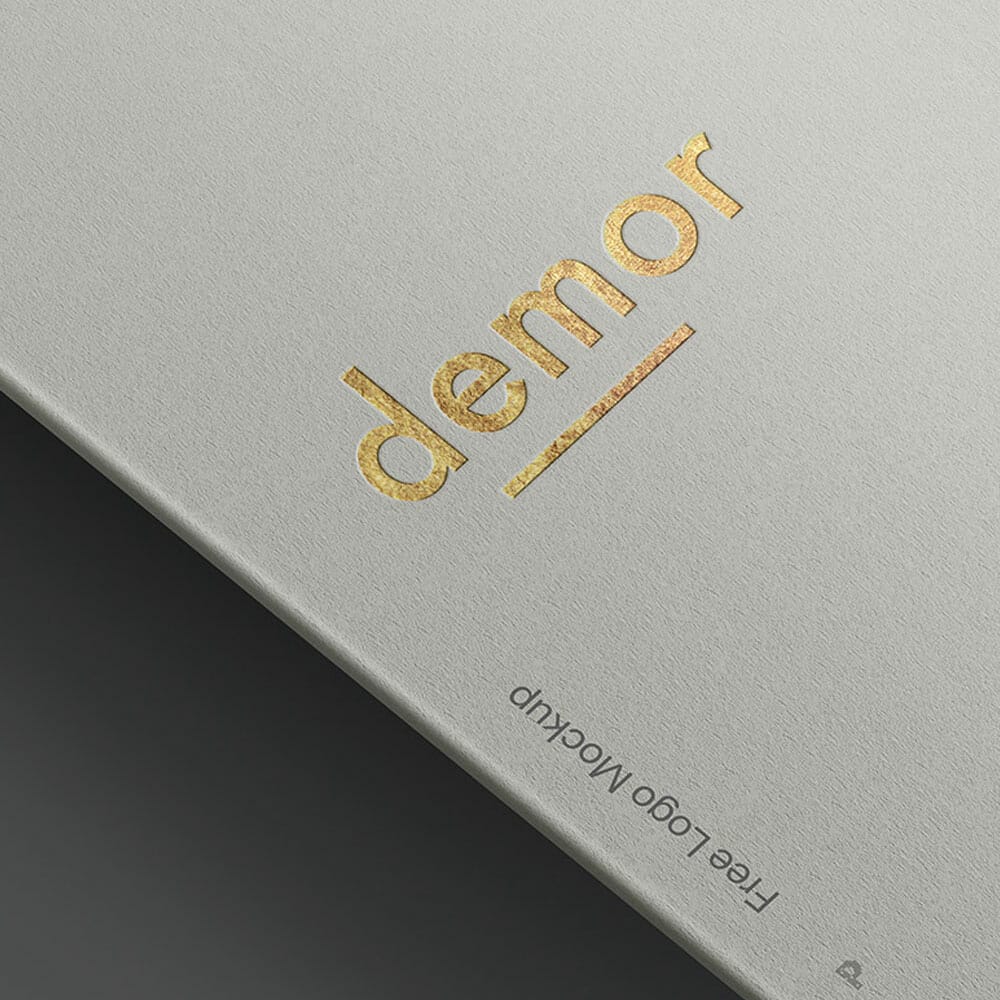 Free Foil Textured Logo Mockup