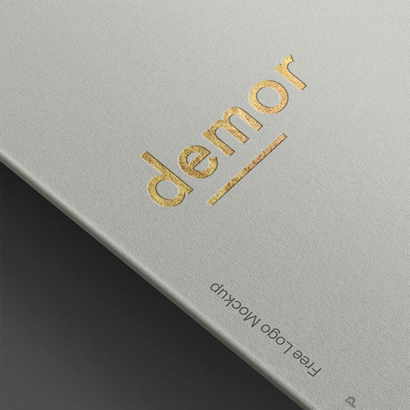 Free Foil Textured Logo Mockup