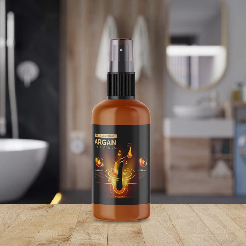 Free Hair Spray Bottle Mockup PSD Template