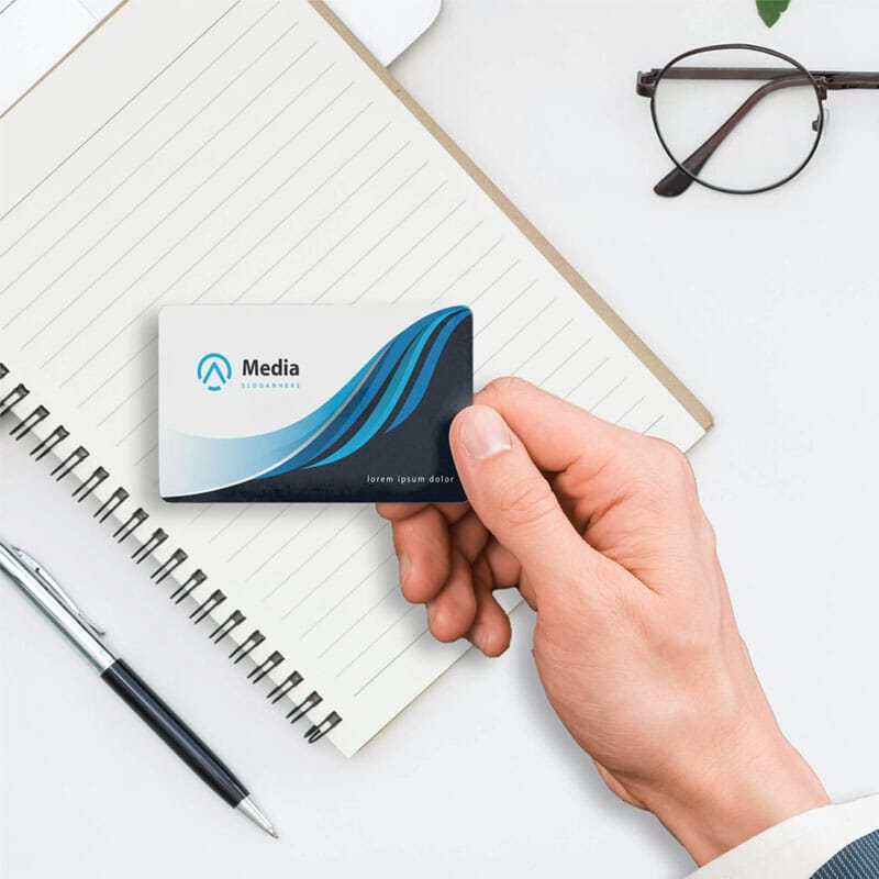 Free Hand Card Mockup PSD Template