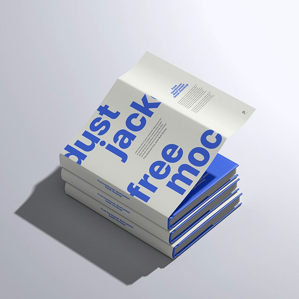 Free Hardcover Dust Jacket Book Mockup