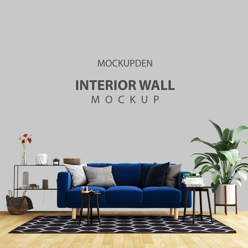 Free Interior Wall Mockup PSD Template