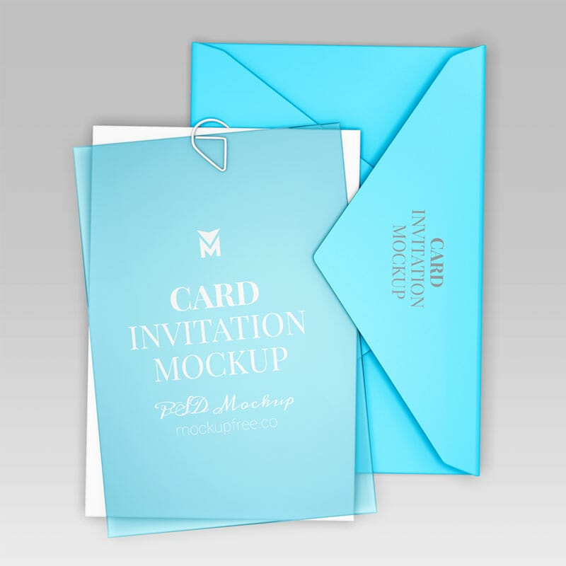 Free Invitation Card Mockup Mockup