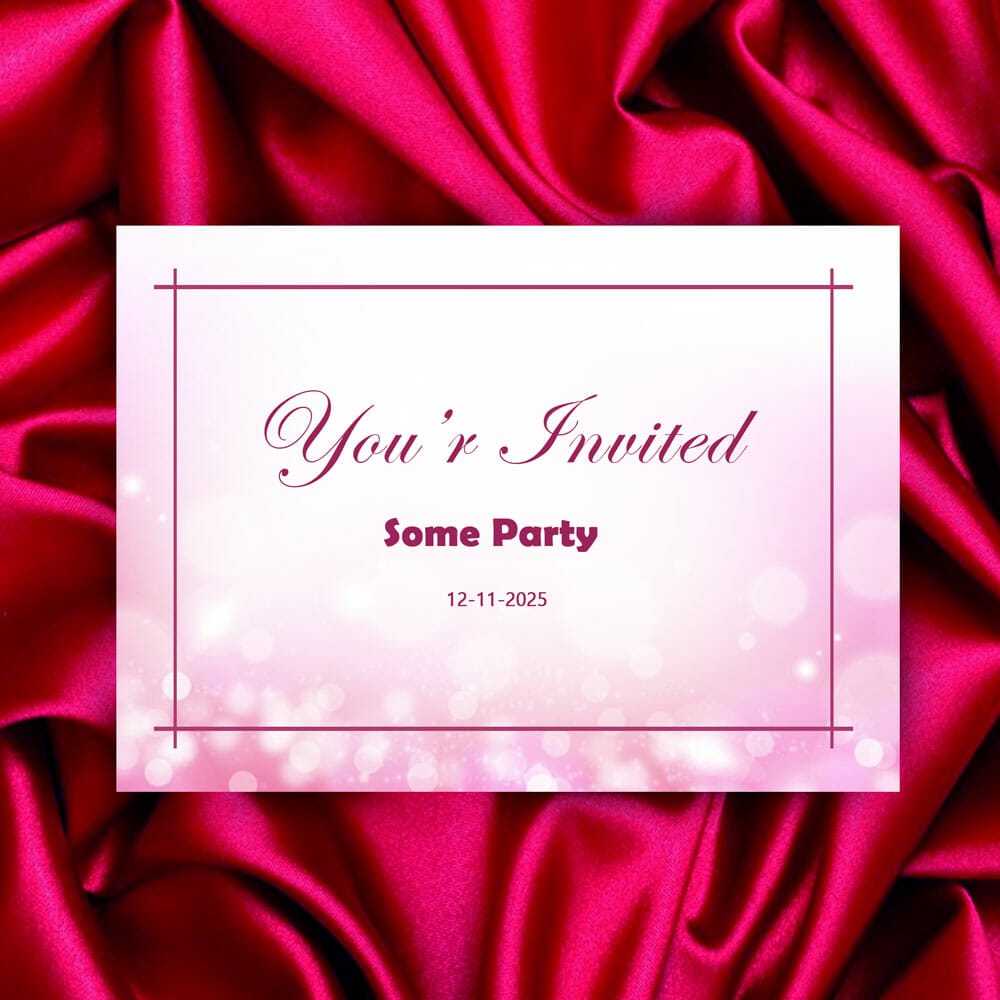 Free Invitation Card Mockup PSD