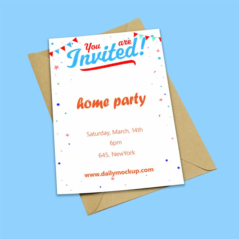 Free Invitation Mockup PSD