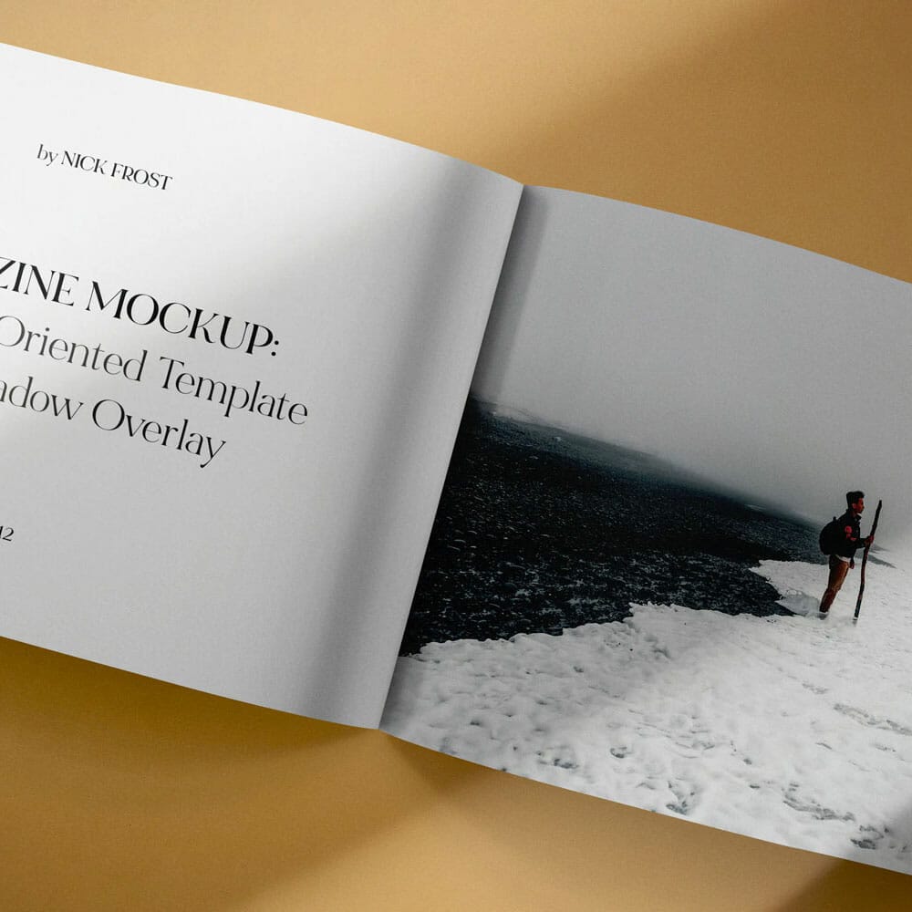 Free Landscape Magazine Spread Mockup