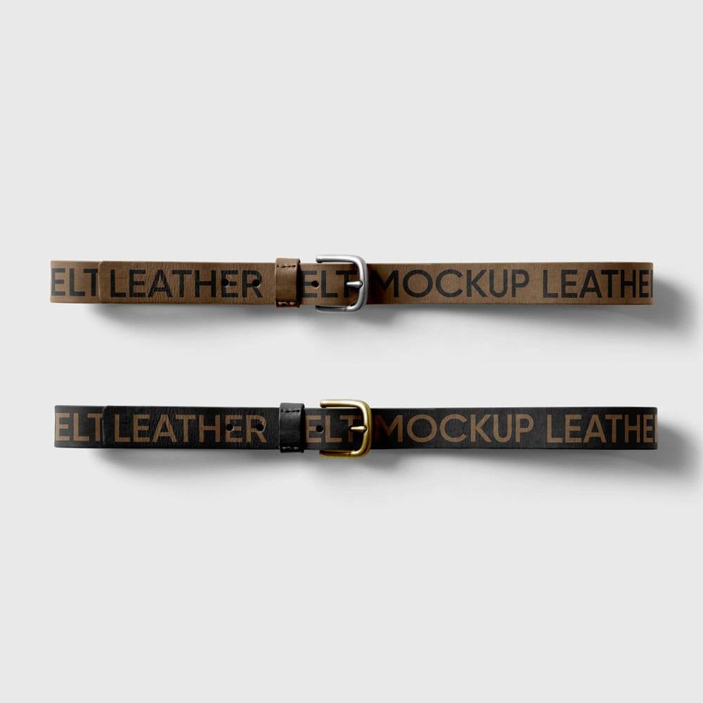 Free Leather Belt Mockup