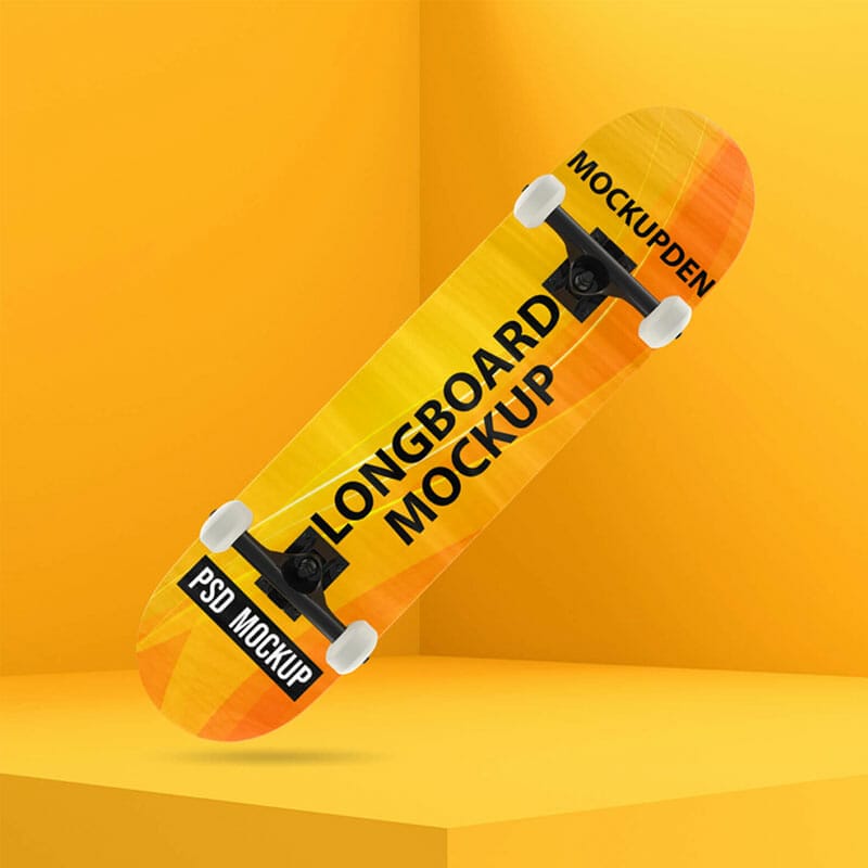 Free Longboard Mockup PSD Template