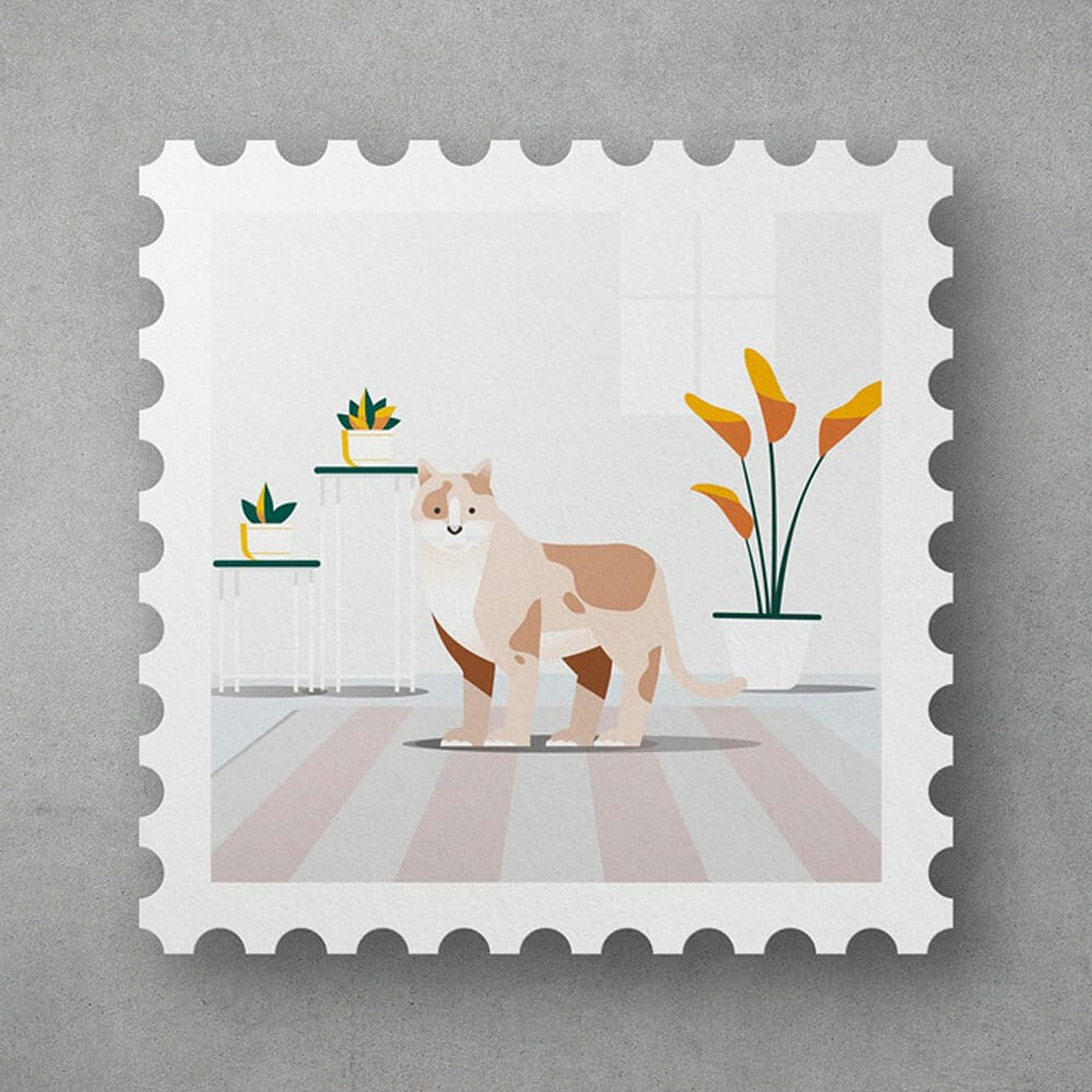 Free Mailo Stamp Mockup Scene