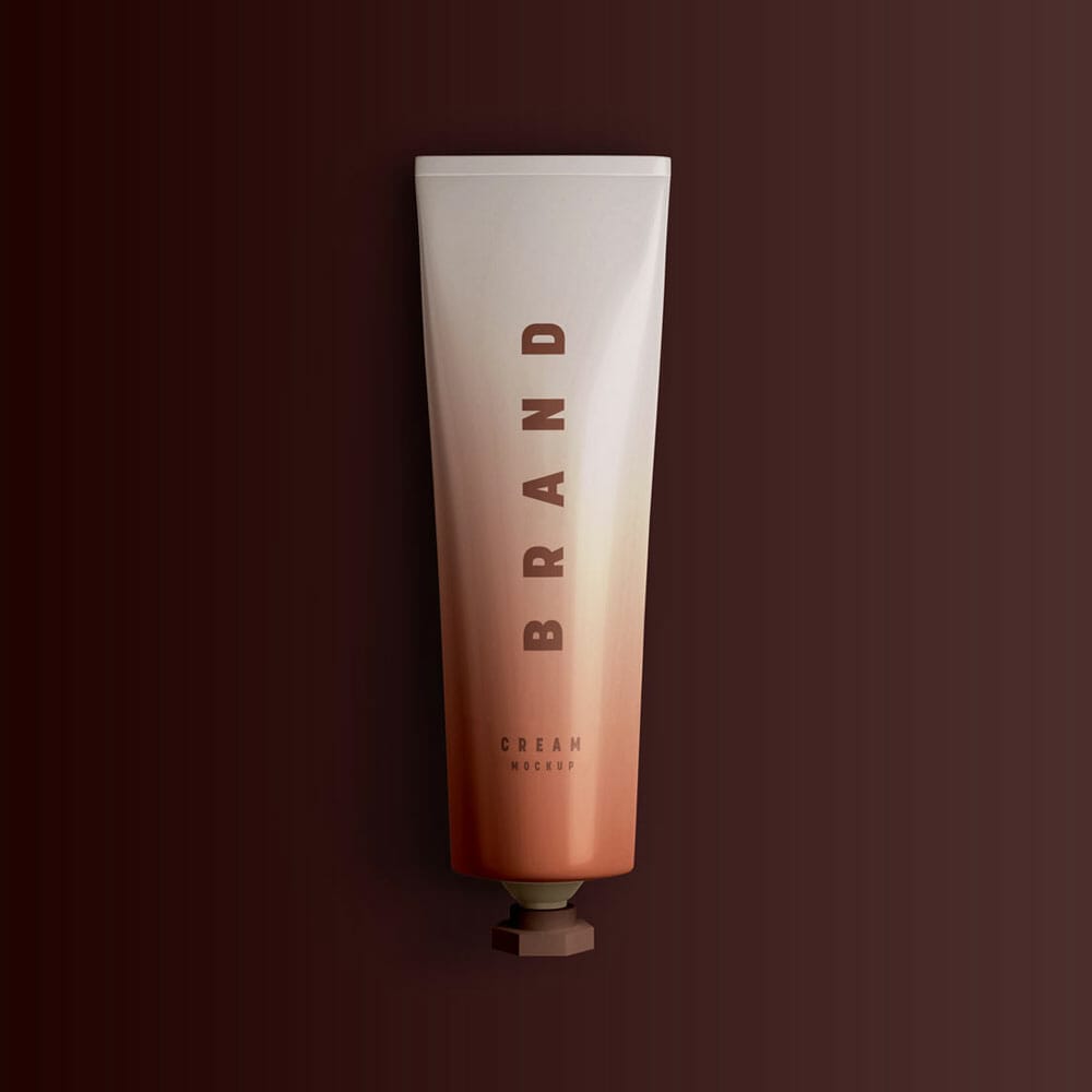 Free Medicated / Cosmetic Cream Tube Mockup PSD