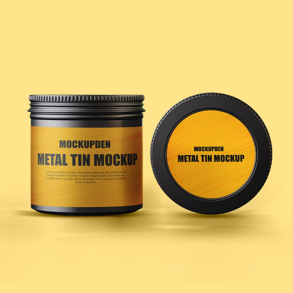 Free Metal Tin Mockup PSD Template