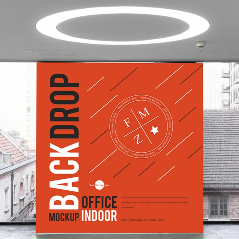 Free Office Indoor Backdrop Mockup
