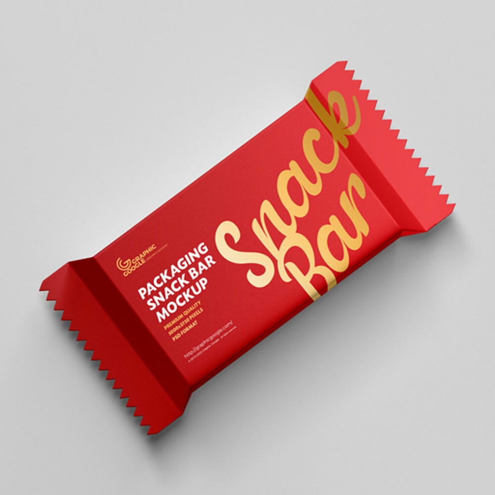 Free Packaging Snack Bar Mockup