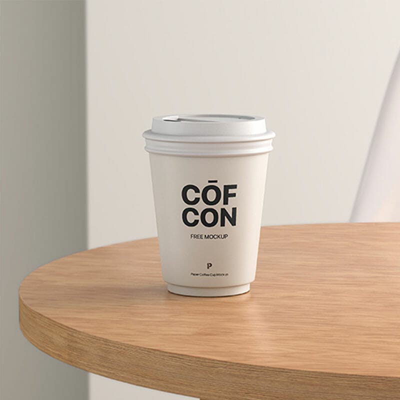 Free Paper Coffee Cup Mockup