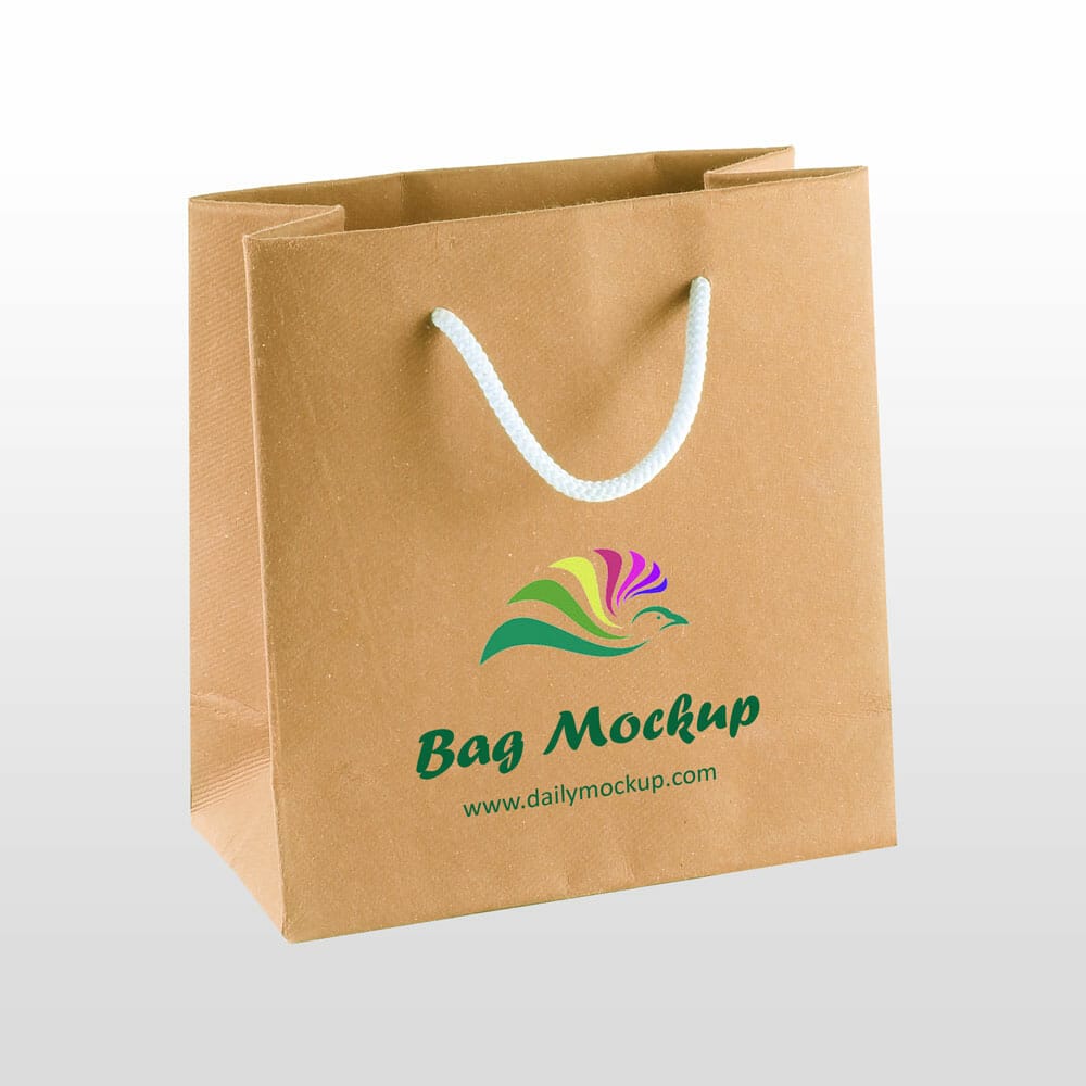 Free Paper Shopping Bag Mockup