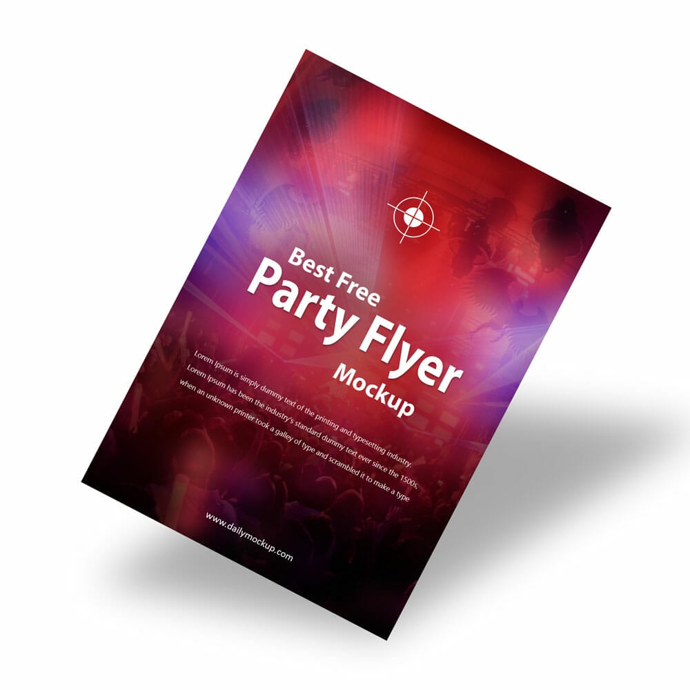 Free Party Flyer Mockup PSD Template
