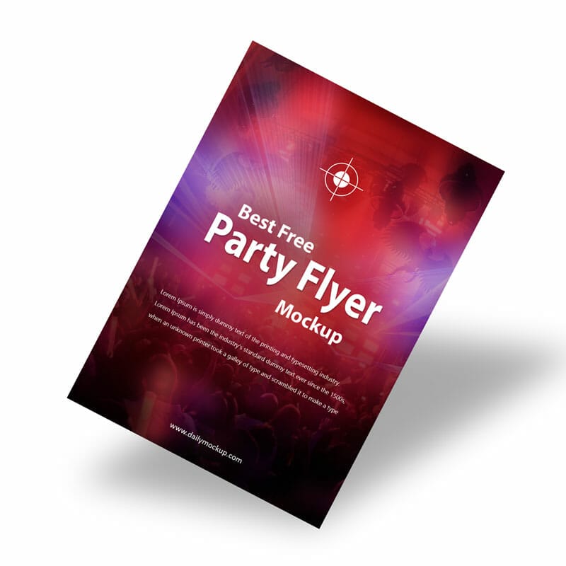 Free Party Flyer Mockup PSD Template