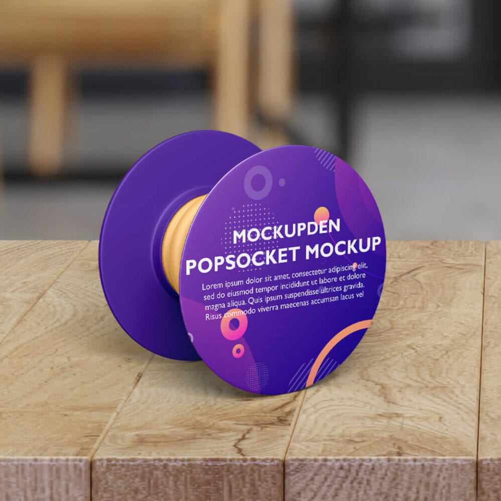 Free Pop Socket Mockup PSD Template