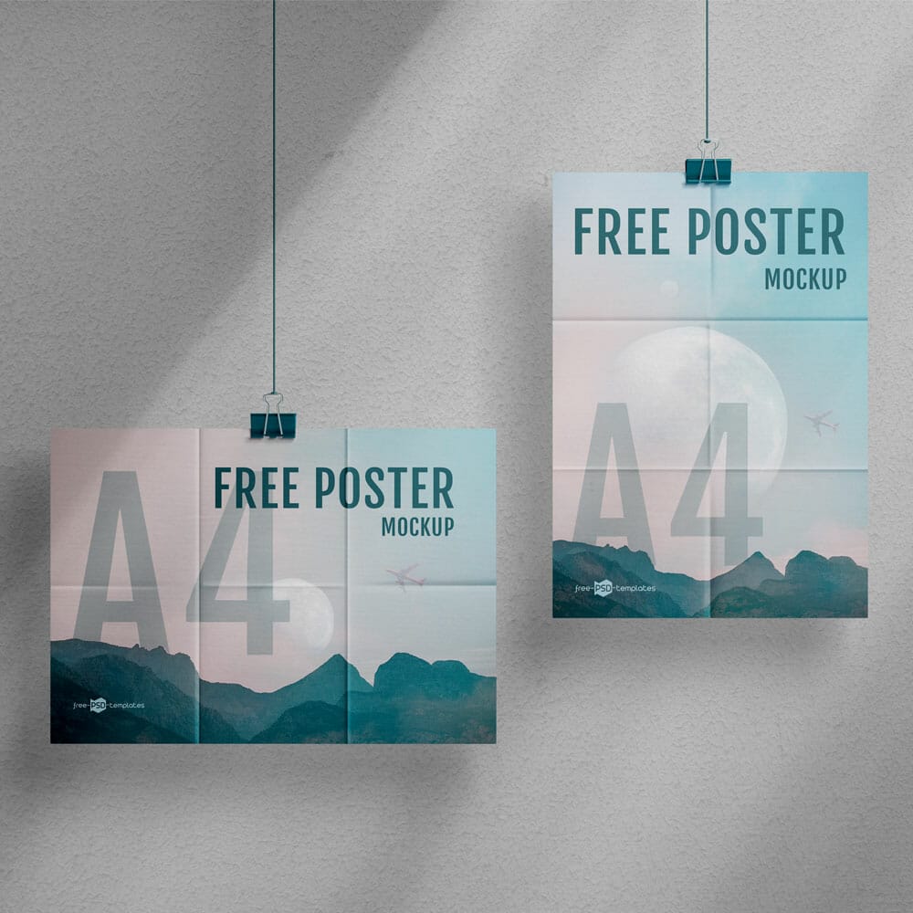 Free Poster Mockup Set