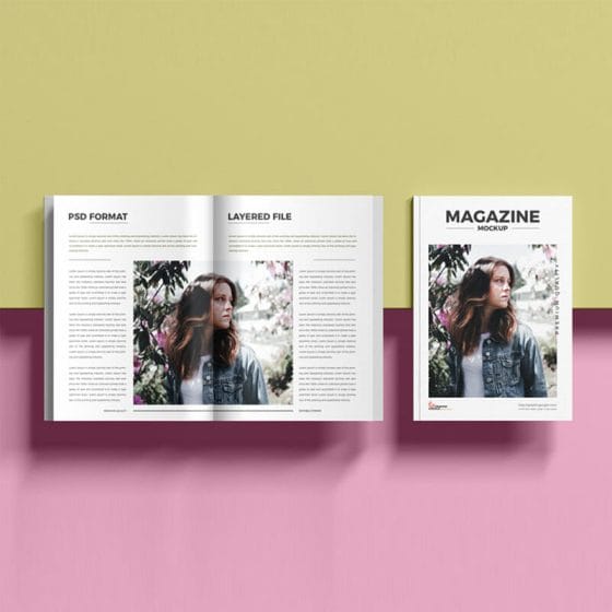 Free Premium A4 Size Magazine Mockup