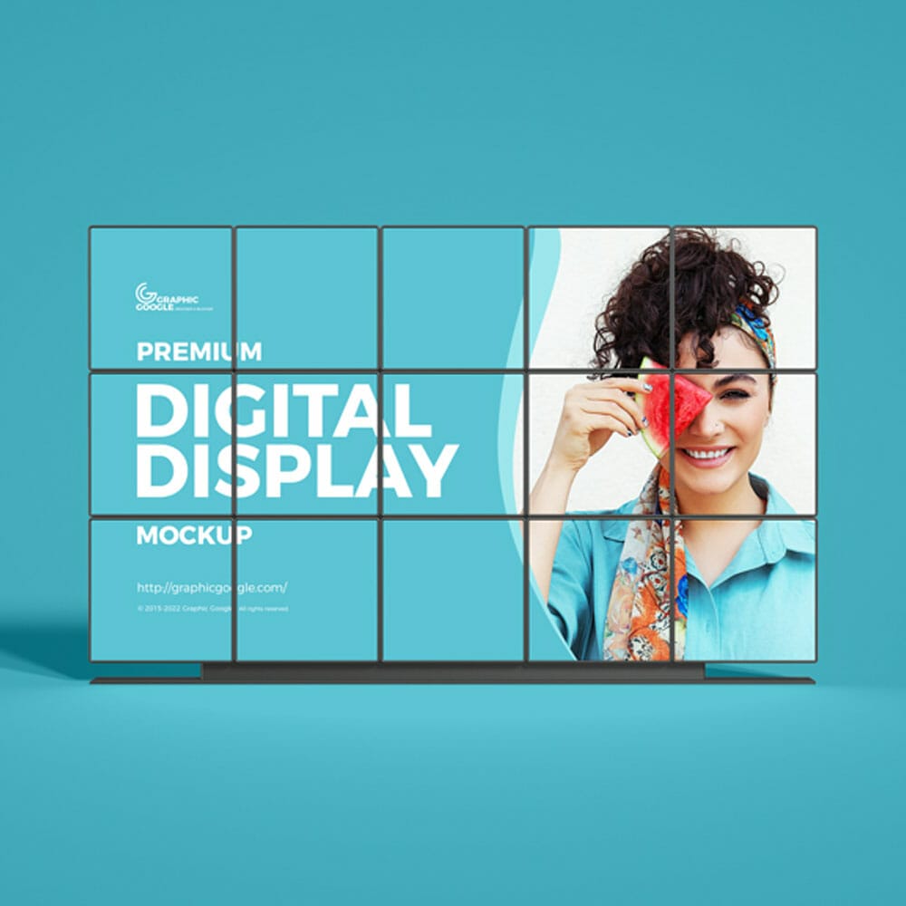 Free Premium Digital Display Mockup