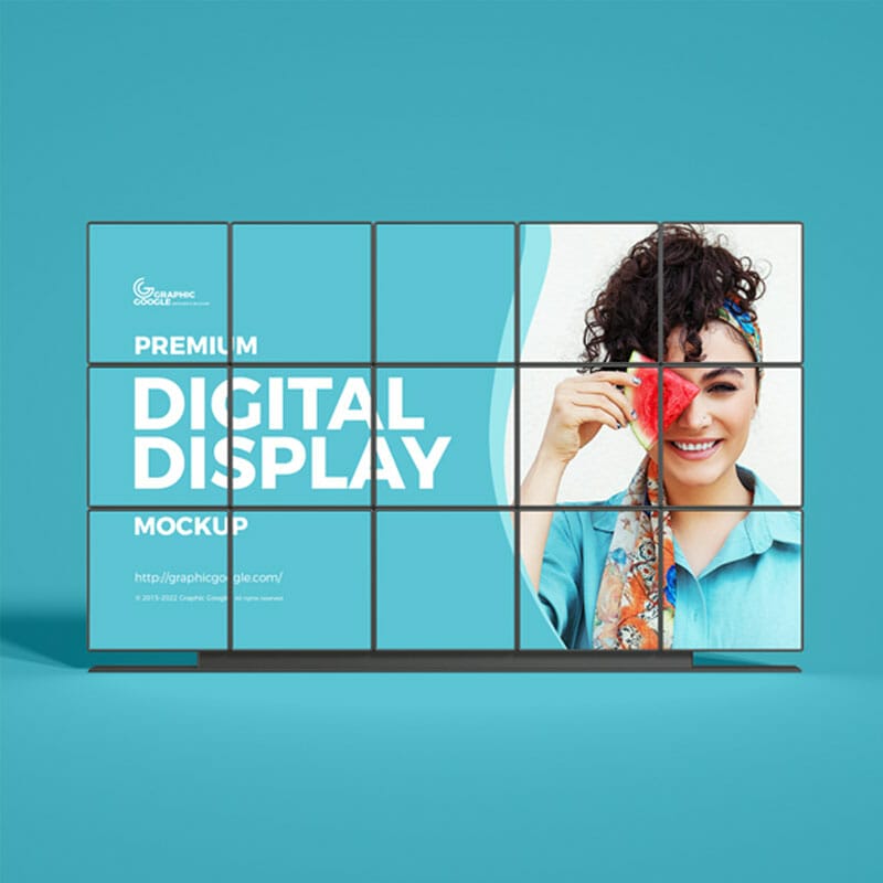 Free Premium Digital Display Mockup