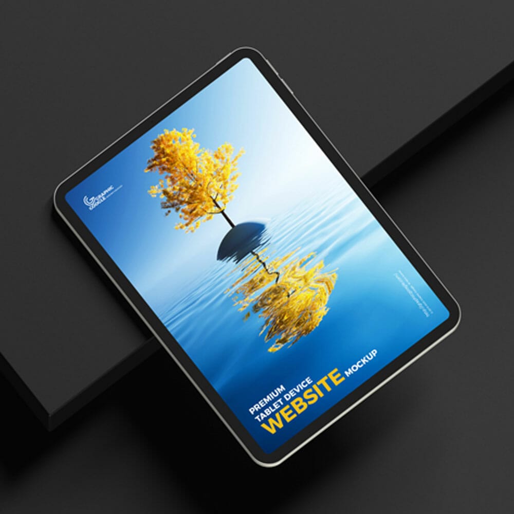 Free Premium Tablet Device Website Mockup