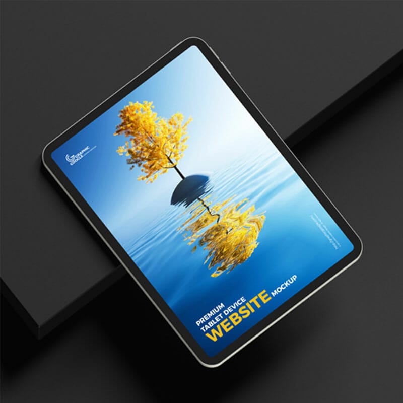 Free Premium Tablet Device Website Mockup