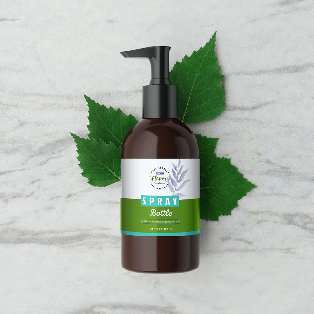 Free Pump Spray Amber Bottle Mockup PSD