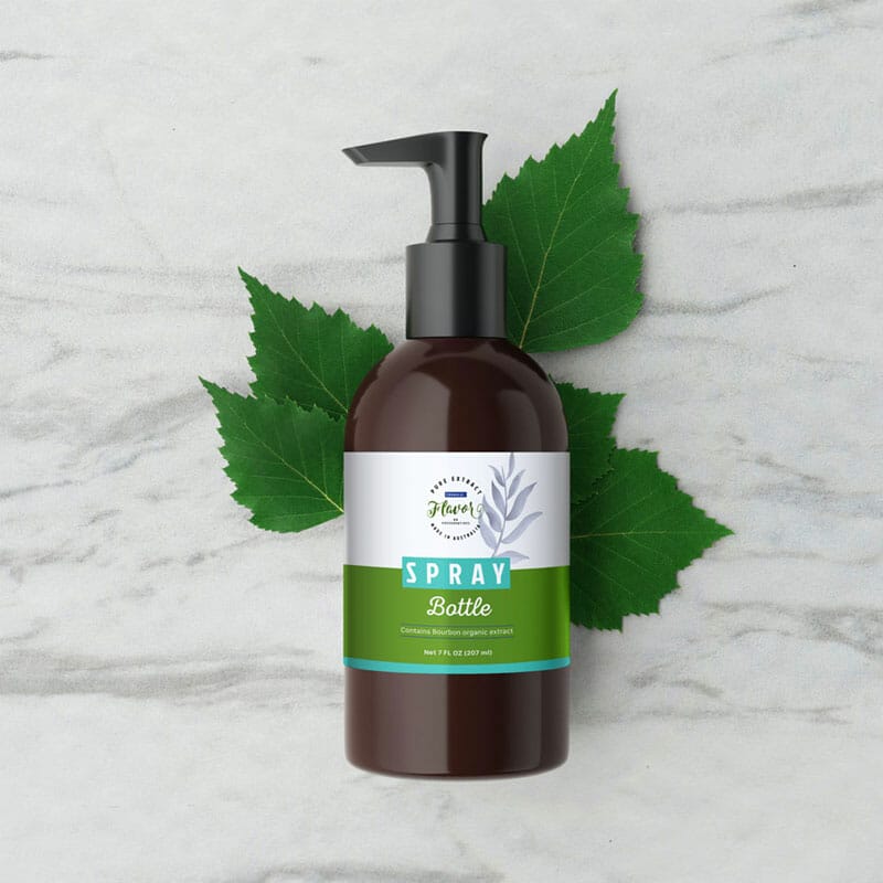 Free Pump Spray Amber Bottle Mockup PSD