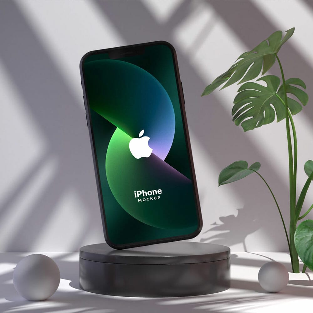 Free Shadow iPhone Mockup PSD