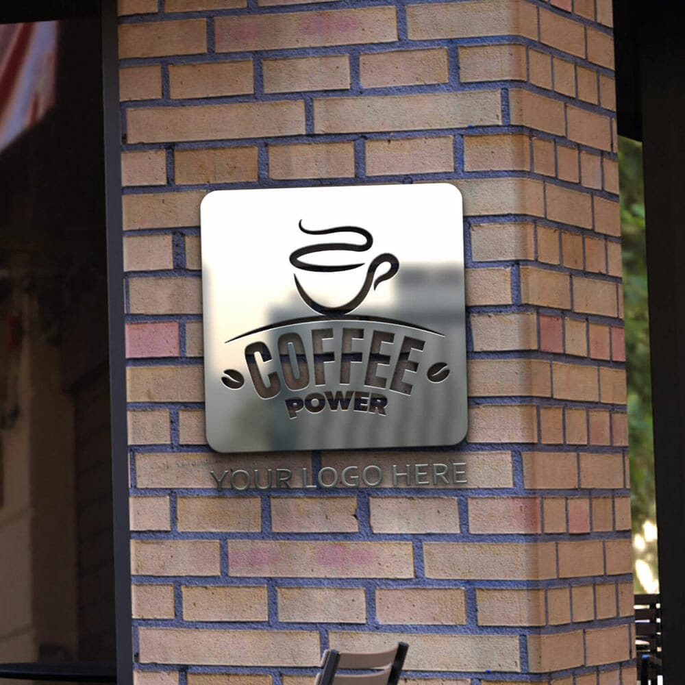 Free Shop Logo Mockup PSD Template