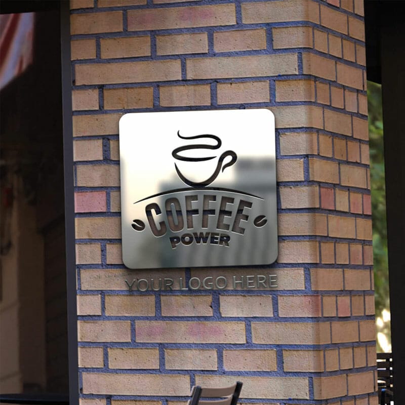 Free Shop Logo Mockup PSD Template