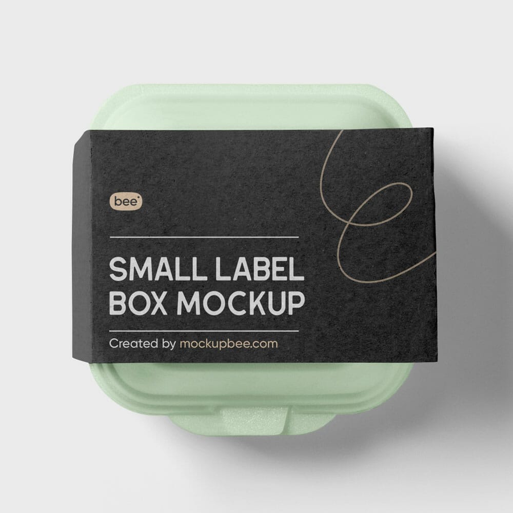 Free Small Label Box Mockup