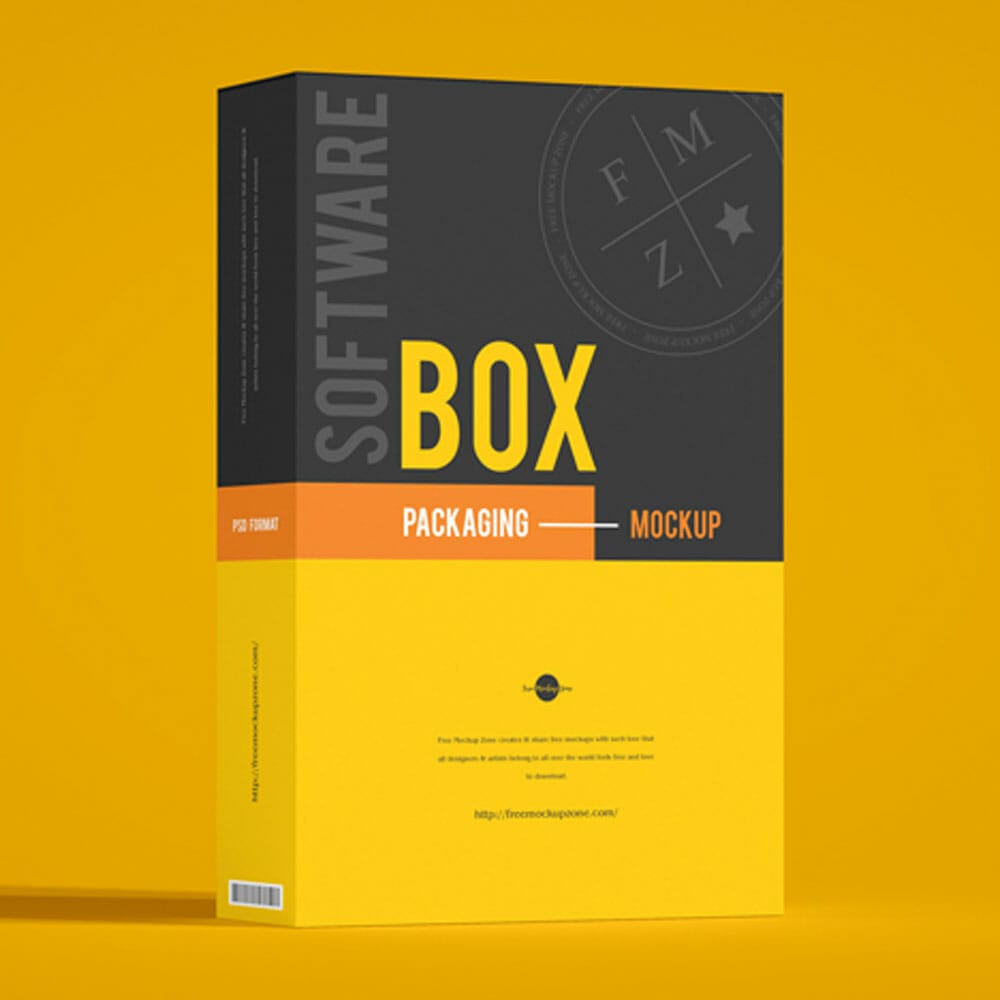 Free Software Box Packaging Mockup