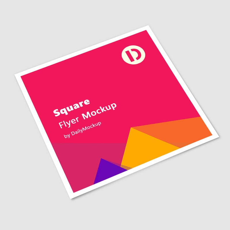 Free Square Flyer Mockup PSD