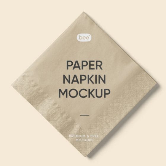 Free Square Napkin Mockup