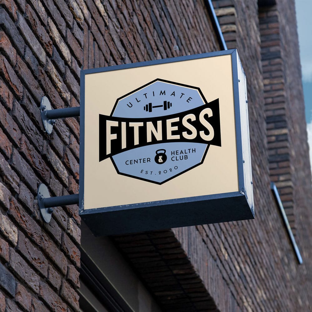 Free Square Signboard Mockup PSD