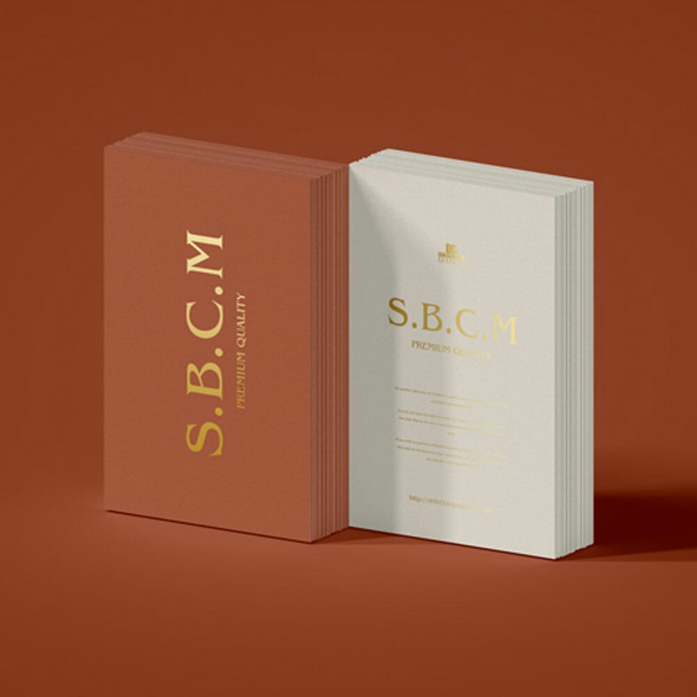 Free Stand Up Stack Of Business Card Mockup