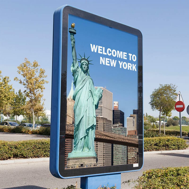 Free State Sign Mockup PSD Template