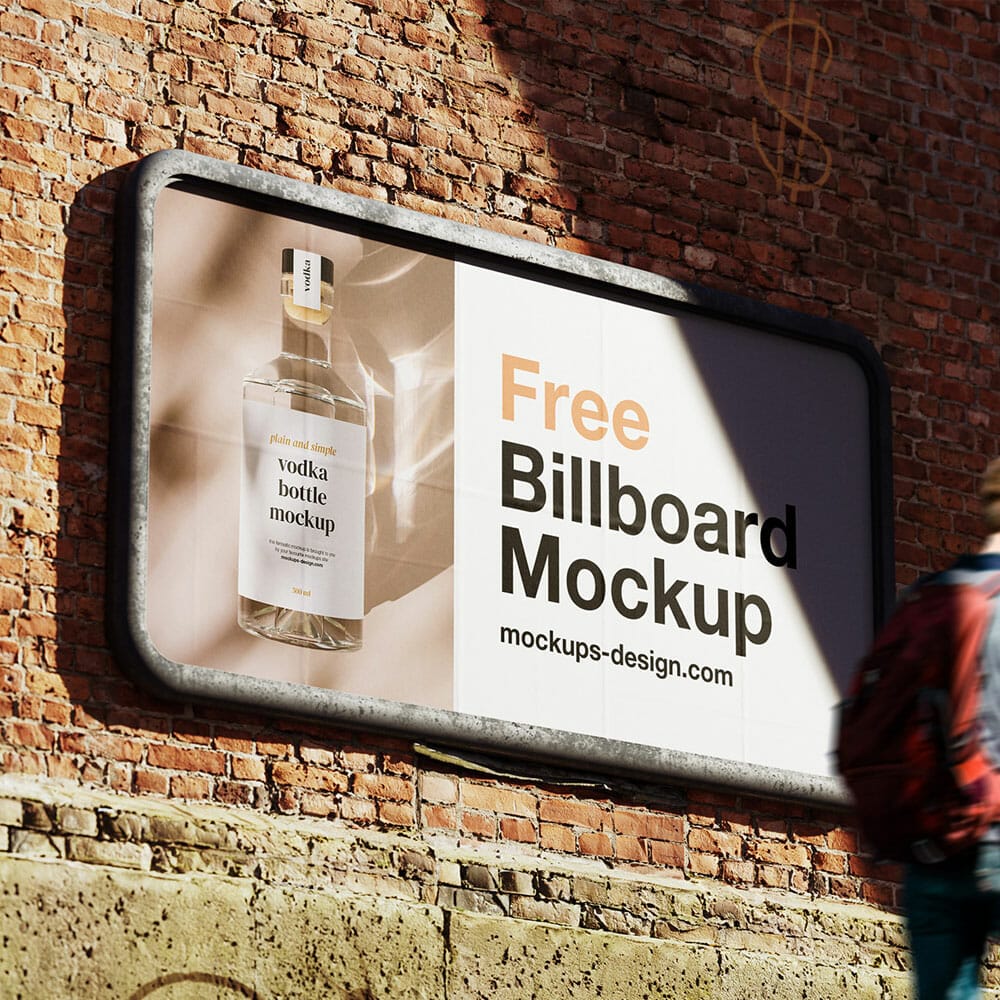Free Street Billboard Mockup