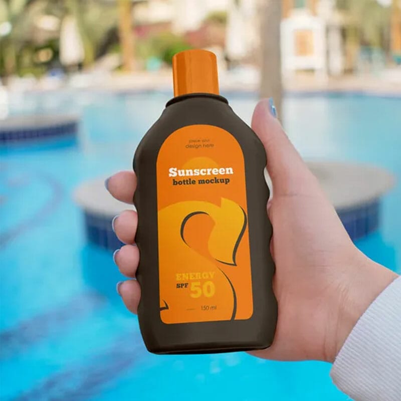Free Sunscreen Bottle Mockup