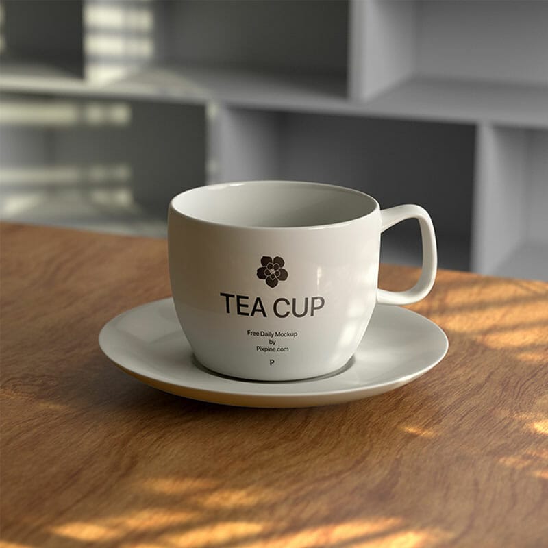 Free Tea Cup PSD Mockup
