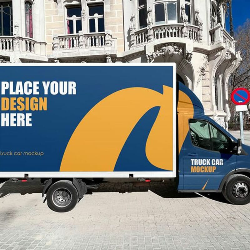 Free Truck Car Mockup