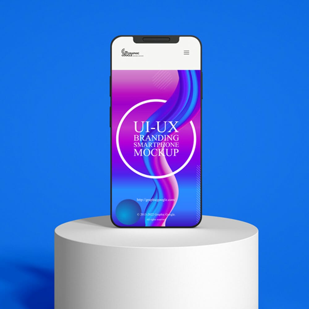 Free UI-UX Branding Smartphone Mockup