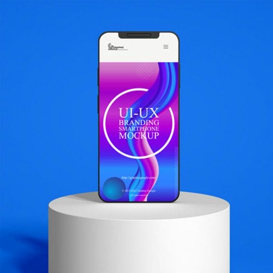 Free UI-UX Branding Smartphone Mockup